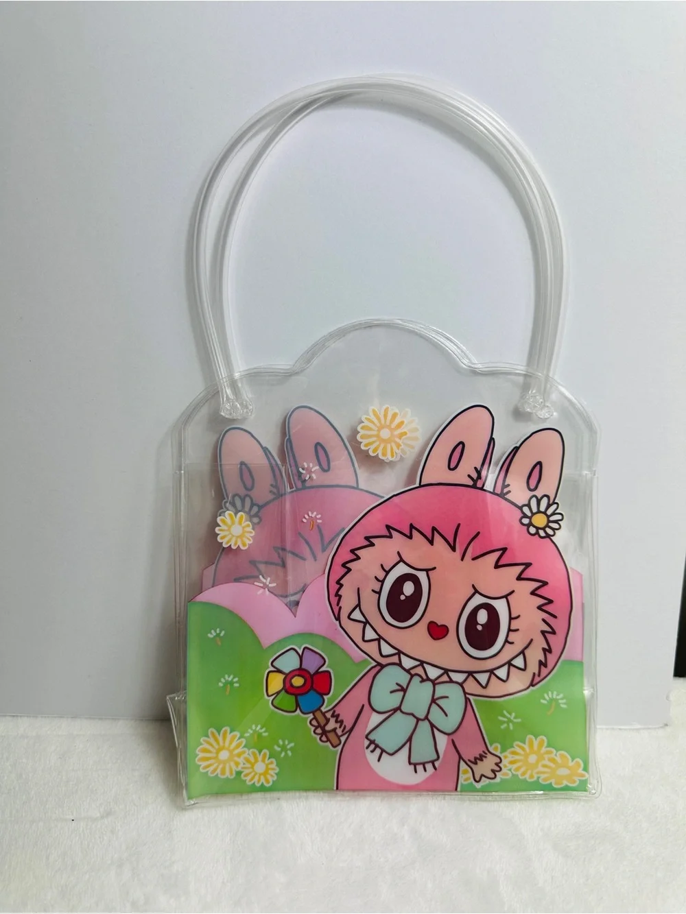 Labubu Mokoko Clear Tote Bag NEW Great Cosmetic Bag or Purse